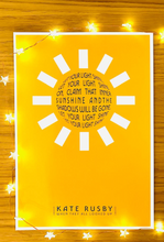 2025 "Let Your Light Shine" Hand Screen Printed Poster - Orange