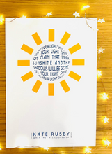 2025 "Let Your Light Shine" Hand Screen Printed Poster - White